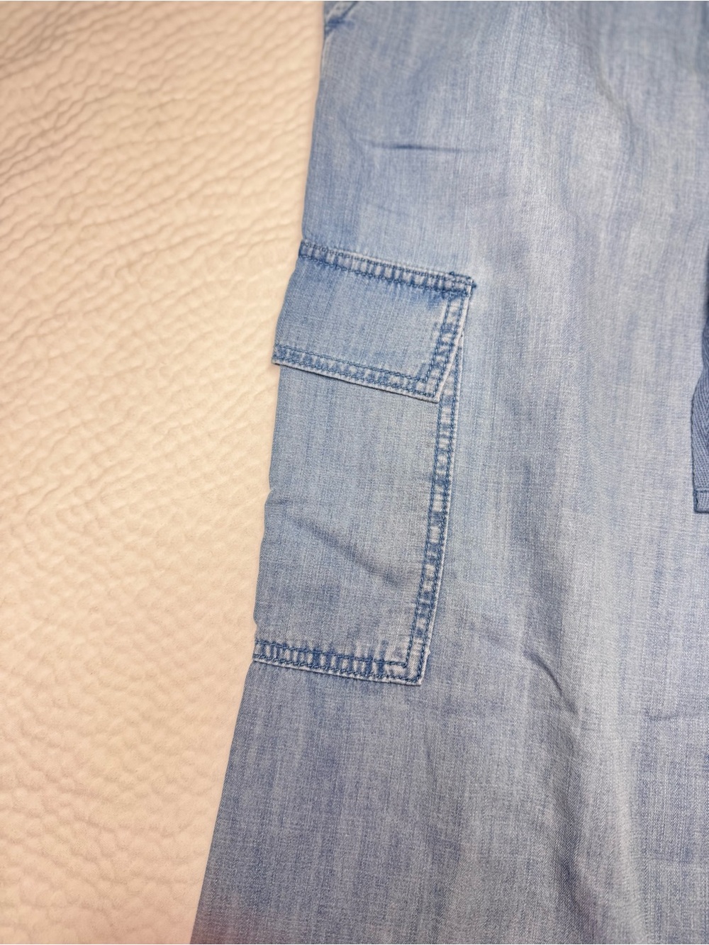Social Standard by Sanctuary Caravan Cargo Pants XL Coastal Blue Wide Leg Lyocel - Picture 4 of 8